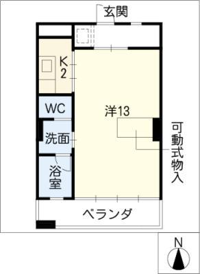 コンフォール(1K/1階)の間取り写真