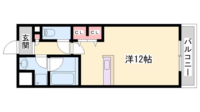ハウオリ・ハレ(ワンルーム/2階)の間取り写真
