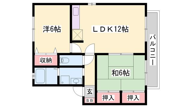 メゾンフィディリオ(2LDK/1階)の間取り写真