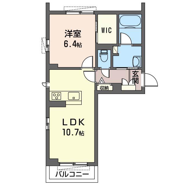 シャーメゾン カメリア(1LDK/3階)の間取り写真