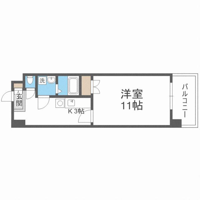 ING北大前 イング北大前(1K/7階)の間取り写真