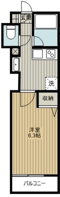 GRANQUAL MINAMIYONO(1K/2階)の間取り写真