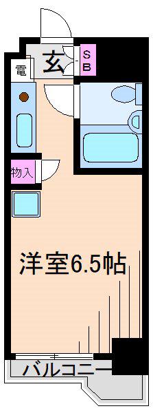 朝日多摩川プラザ(ワンルーム/2階)の間取り写真