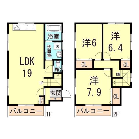 エスポアール芦屋(3LDK/1階)の間取り写真