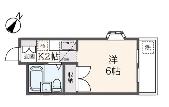 シティハイツ堀之内(1K/3階)の間取り写真