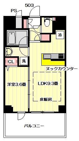 インプレスト目白ヒルズ(1LDK/5階)の間取り写真