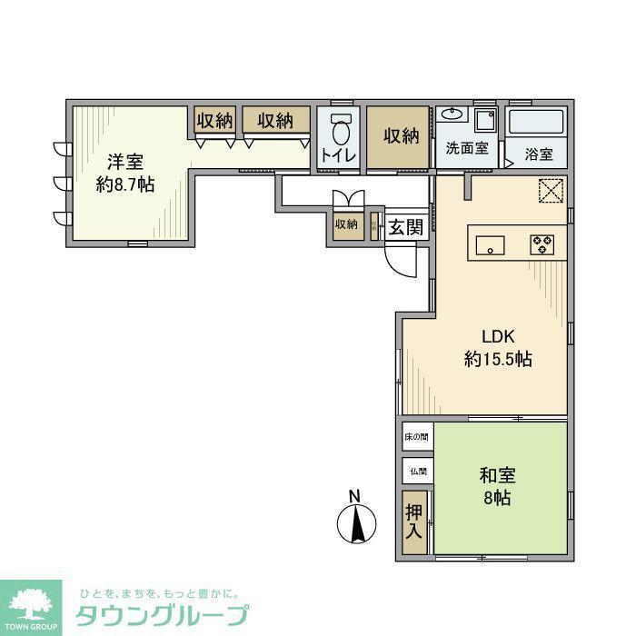 和田戸建(2LDK/1階)の間取り写真