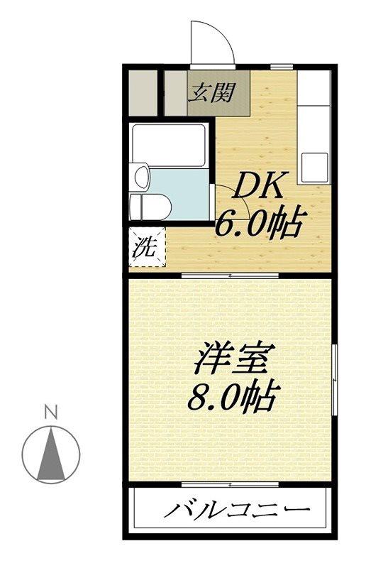 MANSION AMIRION(1DK/1階)の間取り写真