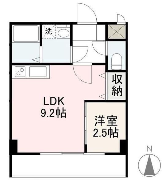 プレシャスタイム本町(1LDK/7階)の間取り写真