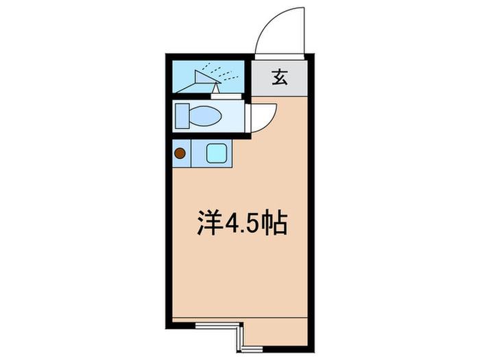 SOL-2(ワンルーム/1階)の間取り写真