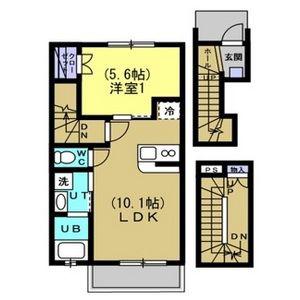 グランフロント大和(1LDK/3階)の間取り写真
