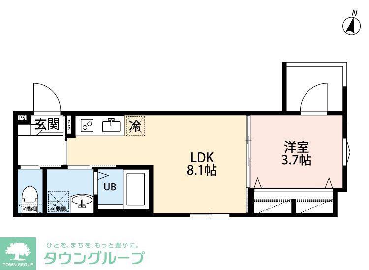 ROBOT HOME 与野本町(1LDK/2階)の間取り写真