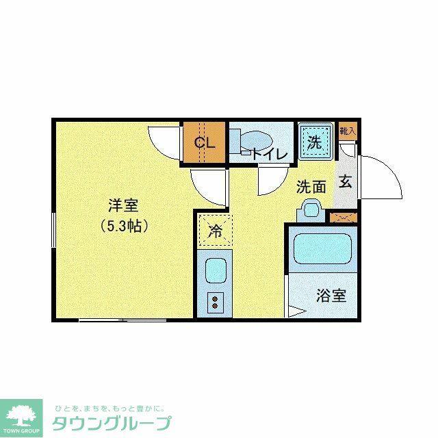 グレースコート町屋(1K/3階)の間取り写真