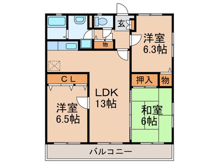 ルミエール98(3LDK/2階)の間取り写真