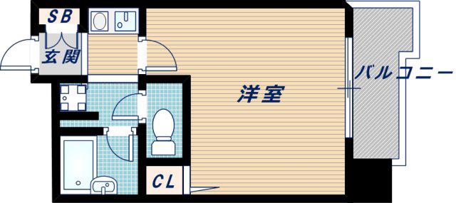 プレサンス新大阪(1K/2階)の間取り写真