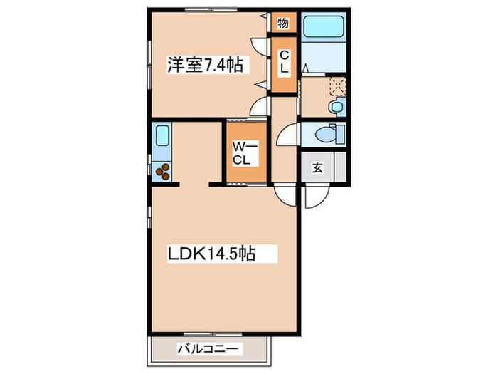 スターライト(1LDK/2階)の間取り写真