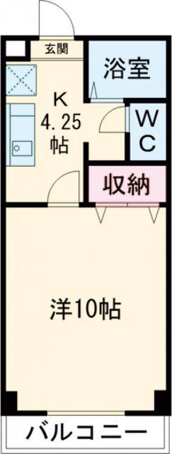 メゾンロイヤルつるた(1K/5階)の間取り写真