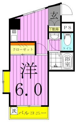 センチュリー堀切(ワンルーム/3階)の間取り写真