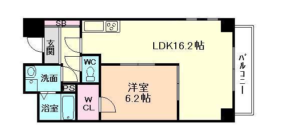 NISHITENMA-YSVILLAGE(1LDK/6階)の間取り写真