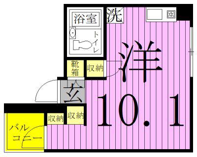 AMAX梅島(ワンルーム/4階)の間取り写真