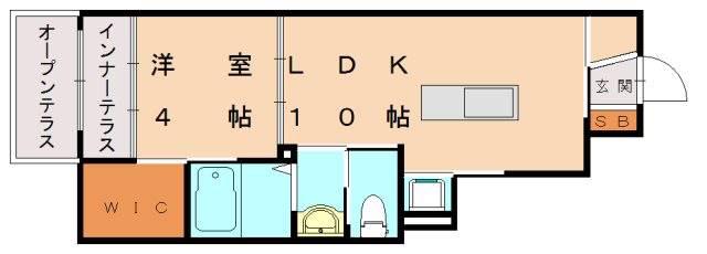 プランドール新宮(1LDK/1階)の間取り写真