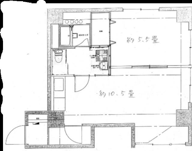 青葉台Aハウス(1LDK/4階)の間取り写真