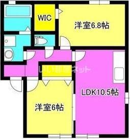 スクエアガーデンC(2LDK/1階)の間取り写真