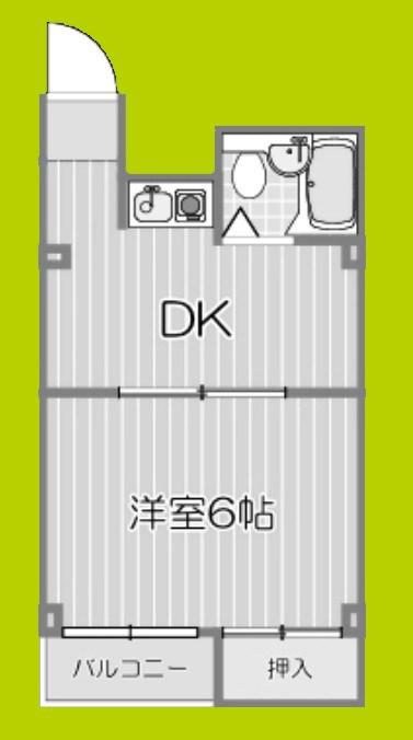 第三東洋ハイツ(1DK/4階)の間取り写真