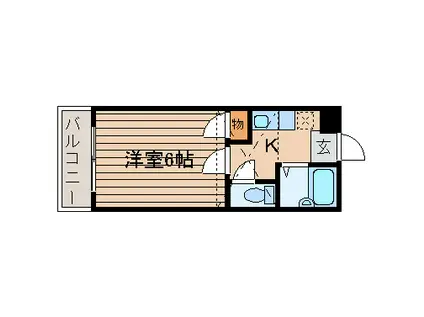 ロフティ川平(1K/2階)の間取り写真