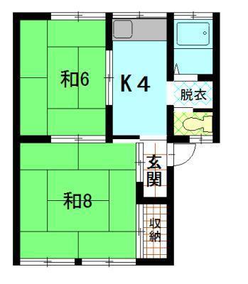 メープルオーク1(2K/1階)の間取り写真
