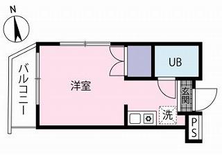 アイズフラット中村橋(ワンルーム/2階)の間取り写真