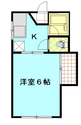 コーポLAKI(1K/2階)の間取り写真