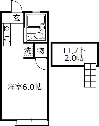 モジュール92(ワンルーム/1階)の間取り写真