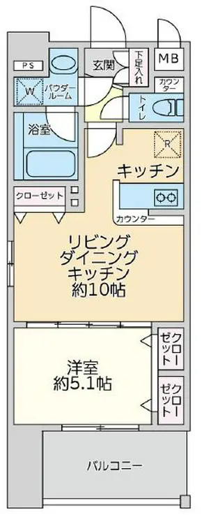プロスタイルウェルス関内住吉町 9階階 間取り
