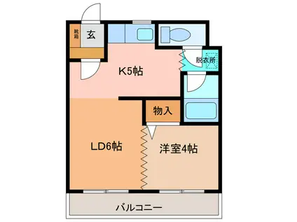 ベルトピア帯広II(1LDK/3階)の間取り写真