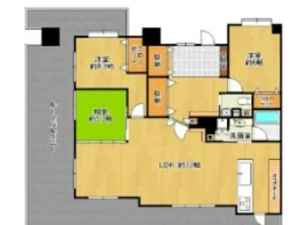 コアマンションフェスティオ久留米(3LDK/11階)の間取り写真