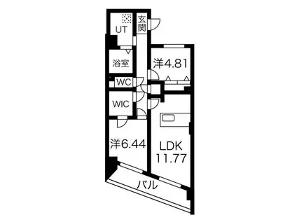 PHOENIX KANAYAMA(2LDK/4階)の間取り写真