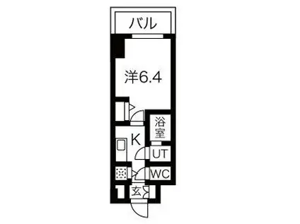 プレミアム大須(1K/6階)の間取り写真
