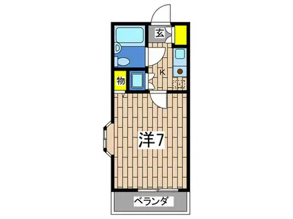 TWINS・保土ケ谷(1K/3階)の間取り写真