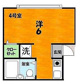 ニューストークアパートメント禁野本町(ワンルーム/3階)の間取り写真