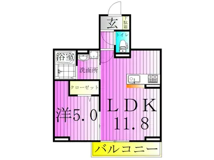 レクシア扇(1LDK/3階)の間取り写真