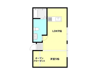 STAGER(1LDK/3階)の間取り写真