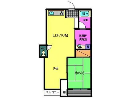 高島屋マンション(2DK/3階)の間取り写真