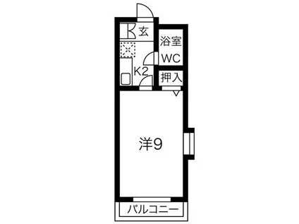 サンコートYOSIKAWA(1K/3階)の間取り写真