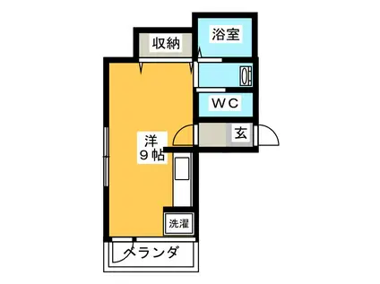 MSハシモト(ワンルーム/3階)の間取り写真