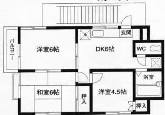 パークハイツ(3DK/2階)の間取り写真
