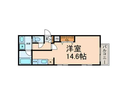 ファシネーションIII(ワンルーム/2階)の間取り写真