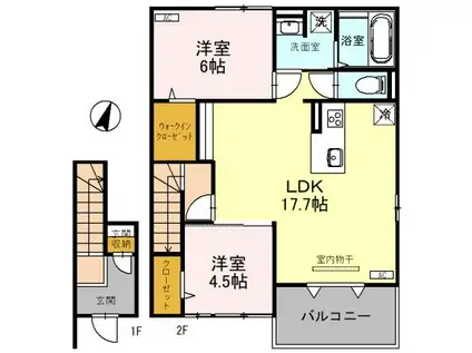 レガル 203(2LDK/2階)の間取り写真