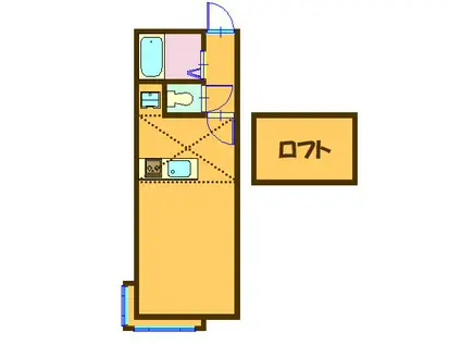 メゾン石狩B棟(ワンルーム/3階)の間取り写真