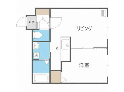 ブランノワールレサンテ514(1LDK/2階)の間取り写真